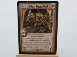 WARLORD Saga of the Storm CCG Dwarf Character Card EDGE FIENDBLIGHT 12/78 #1026 - Image 1