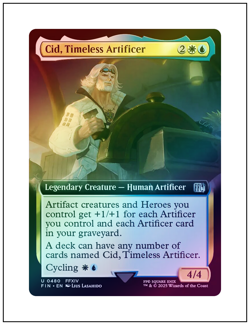 1x Cid, Timeless Artificer, Extended Art Foil, Final Fantasy, Magic MTG NM - Image 1
