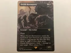 MTG LOTR ORCISH BOWMASTERS Borderless NM (3077) Graded Power - Image 1