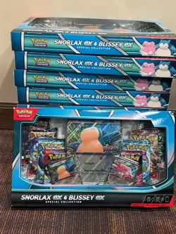 Pokemon Snorlax EX And Blissey EX Special Collections Lot Of 10 - Image 1
