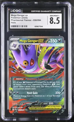 Mega Gengar ex 056/094 - Phantasmal Flames Pokemon Card - CGC 8.5 NM/Mint - G132 - Image 1