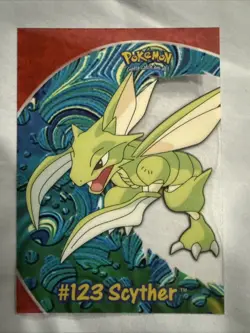 2000 TOPPS POKEMON TV ANIMATION CLEAR CARDS #PC9 SCYTHER - Image 1