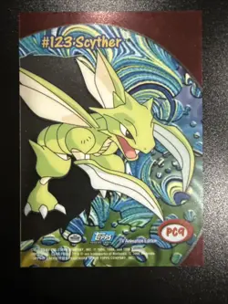 2000 TOPPS POKEMON TV ANIMATION CLEAR CARDS #PC9 SCYTHER - Image 3