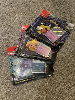NEW POKEMON 2025 SET OF 3 Scarlet Violet Paldean Fates Tech Sticker Collection - Image 2