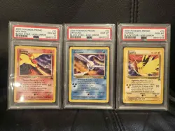 PSA 10 Moltres 21 Articuno 22 Zapdos 23 Sequential WOTC Black Star Pokemon Promo - Image 1
