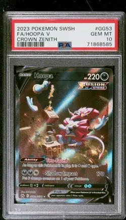 Pokemon Hoopa V Crown Zenith Galarian Gallery Full Alt Art #GG53 PSA 10 Gem Mint - Image 1