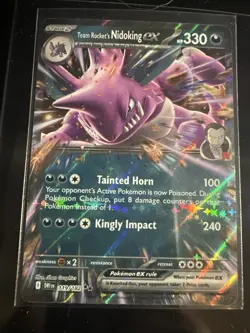 Pokemon TCG Destined Rivals 119/182 Team Rocket's Nidoking ex Holofoil NM - Image 1