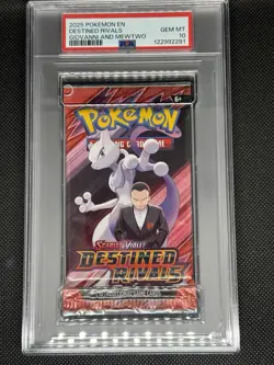 Graded Destined Rivals Giovanni And Mewtwo Art Booster Pack PSA 10 - Image 1