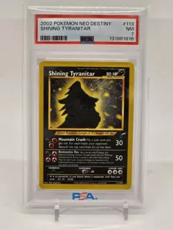 Pokemon Shining Tyranitar 113/105 Neo Destiny Holo PSA 7 - Image 1