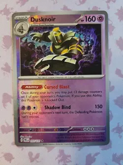 Dusknoir Master Ball Pattern 037/131 Sv: Prismatic Evolutions Holo Pokemon - Image 1