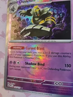 Dusknoir Master Ball Pattern 037/131 Sv: Prismatic Evolutions Holo Pokemon - Image 2