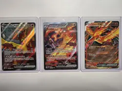 Team Rocket's Moltres ex Destined Rivals Stamp UPC Set Pokemon TCG NM x3 - Image 1