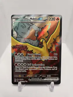 Team Rocket's Moltres ex Destined Rivals Stamp UPC Set Pokemon TCG NM x3 - Image 4