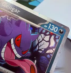Pokemon Gengar 057/091 Trick or Trade Booster 2024 Cosmos Holo Swirl- Behind Ear - Image 1