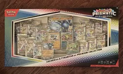 Pokemon TCG Prismatic Evolutions Lucario Ex + Tyranitar Ex Premium Collection - Image 1