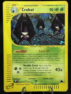 Pokemon Crobat Skyridge Holo Rare #H5 Dmg Read Description - Image 1