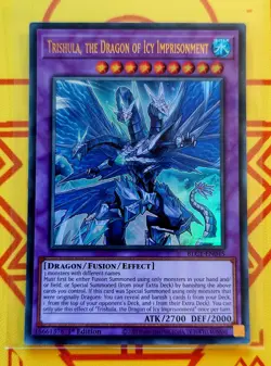 Trishula, the Dragon of Icy Imprisonment (Gold Ultra Rare) - BLC1-EN045 - YuGiOh - Image 1