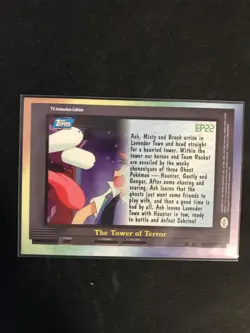 2000 Topps Pokemon TV Animation Edition #EP22 The Tower of Terror Blue Logo - Image 2