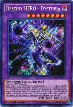 Yugioh! MP Destiny HERO - Dystopia - DESO-EN004 - Secret Rare - 1st Edition Mode - Image 1