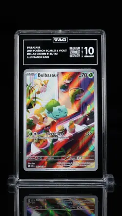Pokemon TCG Bulbasaur Stellar Crown Illustration Rare Card 143/142 - Image 1