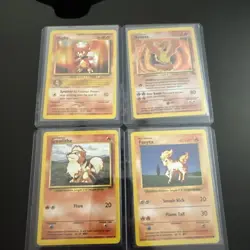 Vintage Fire Pokemon cards With Holo Moltres - Image 1
