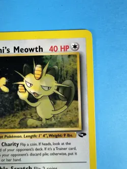 Giovanni's Meowth 43/132 NM/MINT Normal Gym Challenge 2000 Pokemon Card - Image 3