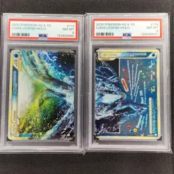 Lugia - 113/123 + 114123 - Legend - HGSS Base - Pokemon Card - PSA 8/8 - Image 1