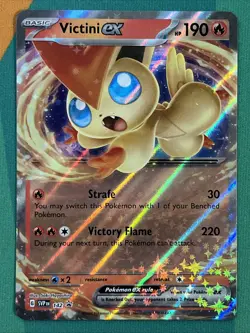 Pokemon Card - Victini ex - Black Star Promo (SVP142) Scarlet & Violet *LP* - Image 1