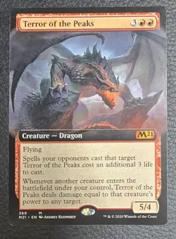 Terror of the Peaks (Extended Art) Core Set 2021 Regular MTG NM Magic Card - Image 1