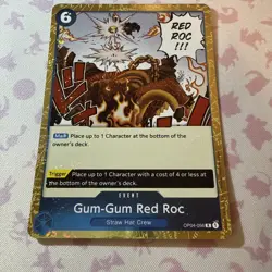 Gum-Gum Red Roc OP04-056 English Jolly Roger Rare PRB01 One Piece Card Game - Image 2