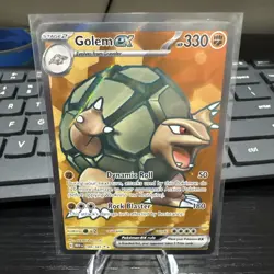 Pokemon Golem EX TCG Full Art Holo Rare Card 189/165 Scarlet & Violet 151 NM - Image 1
