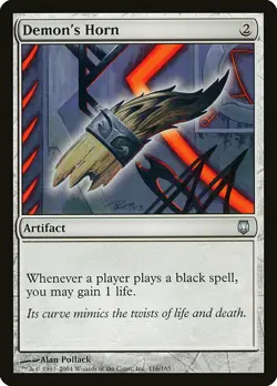 1x Demon's Horn - NM English MTG - Darksteel - Image 1