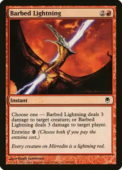 1x Barbed Lightning - NM English MTG - Darksteel - Image 1