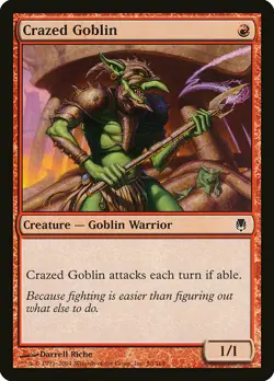 1x Crazed Goblin - NM English MTG - Darksteel - Image 1