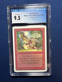 MTG Unlimited Earthbind CGC 9.5 GEM MINT (Blue Label 10) 1993 - Image 1