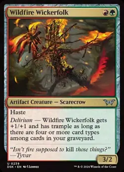 x1 Wildfire Wickerfolk - Duskmourn: House of Horror - NM - MTG - Image 1