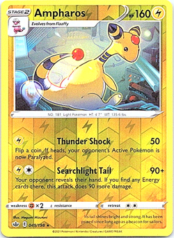 Ampharos 049/198 Reverse Holo Pokemon Chilling Reign Near Mint - Image 1
