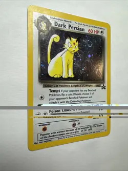 Pokemon Dark Persian #17 Black Star Promo Vintage Holo Rare Swirl - Image 5