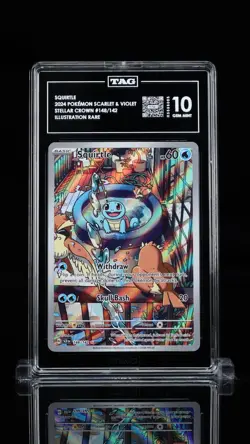Pokemon TCG Squirtle #148 Scarlet & Violet Stellar Crown Illustration Rare - Image 1