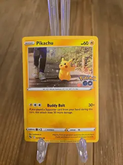 Pokemon TCG - Pikachu 027/078 Pokemon GO - Cosmo Holo Promo - Near Mint - Image 1