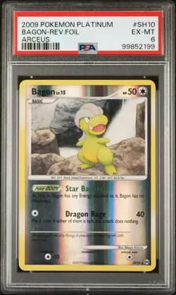 2009 Pokemon Platinum Arceus SH10 Bagon Reverse PSA 6 EX-MT - Image 1