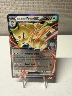 Team Rocket’s Persian ex SVP 218 Pokemon Black Star Promo Destined Rivals - Image 1
