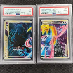 Darkrai & Cresselia - 99/102 + 100/102 - Legend - Triumphant - Pokemon - PSA 7/6 - Image 1
