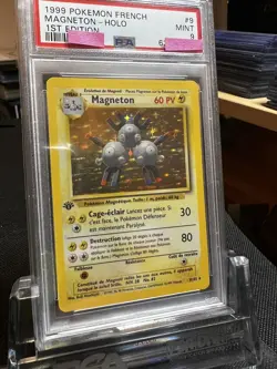 Pokemon 1st Edition French Magneton Holo PSA Mint 9 9/102 Base Set - Image 3