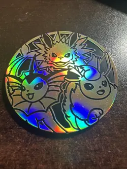 Pokemon Eeveelution Premium: Flareon Vaporeon Jolteon Jumbo Coin LP-NM - Image 1