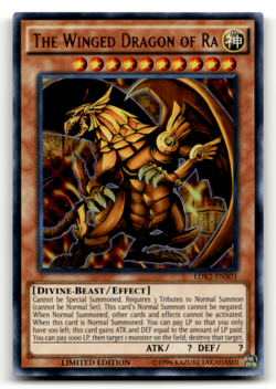 The Winged Dragon of Ra LDK2-ENS03 Limited Ultra Rare Legendary Decks II LP - Image 1