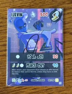 Hermitcraft TCG Series 2 Alter Ego - SIGNED IJevin Card - Comes In CREO Sleeve - Image 1