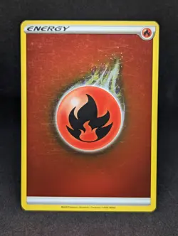 2020 Fire Energy Champions Path Set REVERSE HOLO Pokemon Card NM- - Image 1