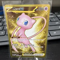 Pokemon Mew EX TCG Hyper Rare Holo Card 205/165 Scarlet & Violet 151 - Image 1