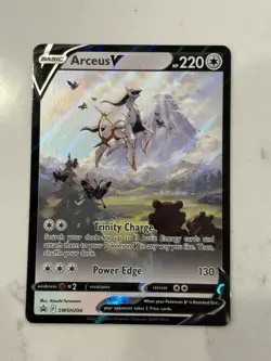 Pokemon TCG Arceus v SWSH204 Sword & Shield Promo Card in Near Mint Condition - Image 1